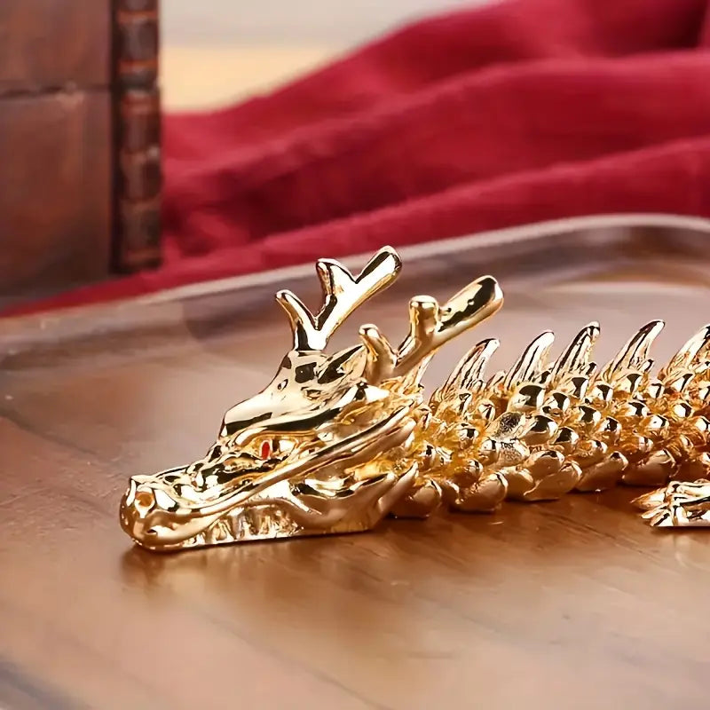 Golden Flexi Articulated Dragon