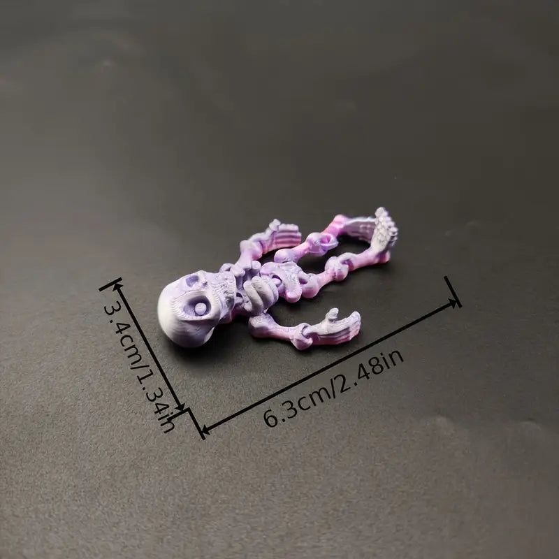 Mini Flexi Articulated Multicoloured Skeletons 6.3cm 2.48in