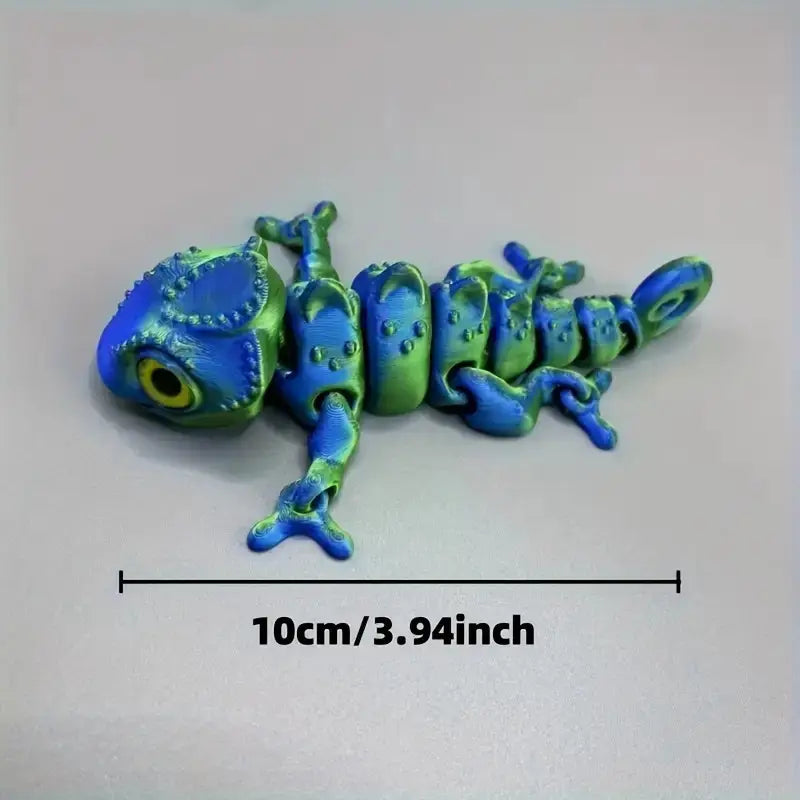 Small Cute Flexi Articulated Chameleon Rainbow Coloured
