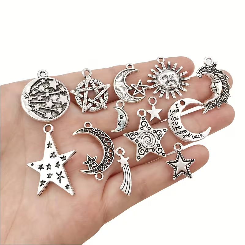 Moon Star Sun Charms