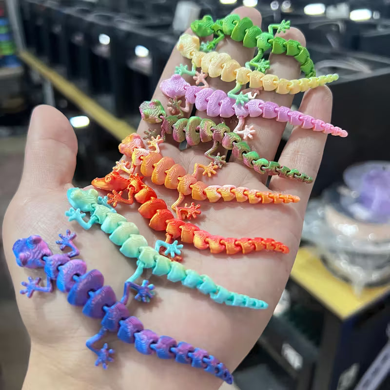 Flexi Mini Geckos 9cm Multi Coloured