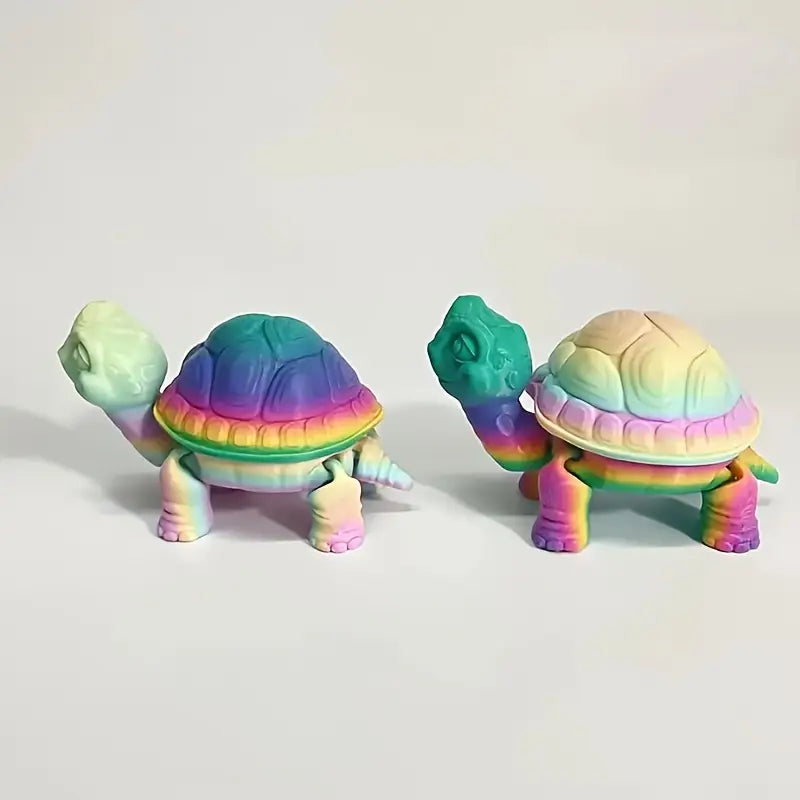 Flexi Multicoloured articulated turtle with secret storage