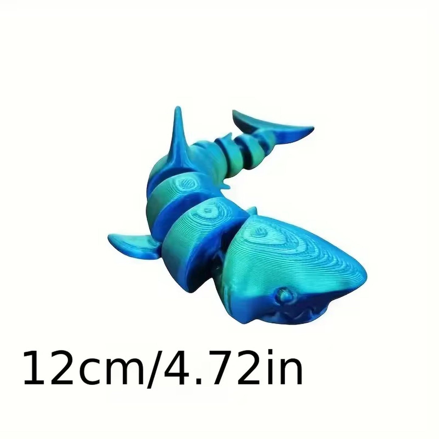 3d articulated solid shark