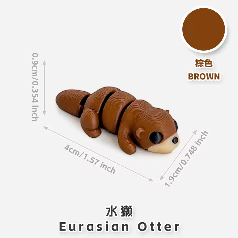 Mini Pocket Palz 3d Articulated Flexi Otter