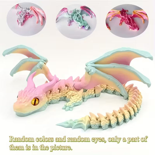 Flexi Articulated Dragon Candy Coloured 30cm 11.81in
