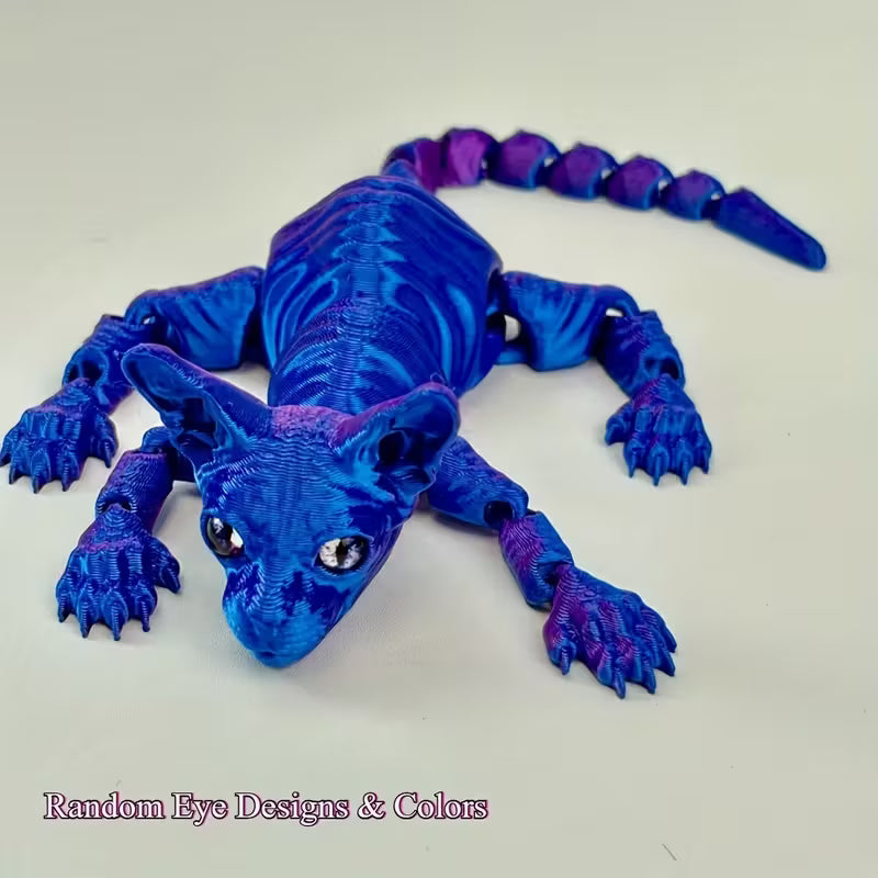 Flexi Articulated Sphinx Cat 9.06in 23cm Blue Violet