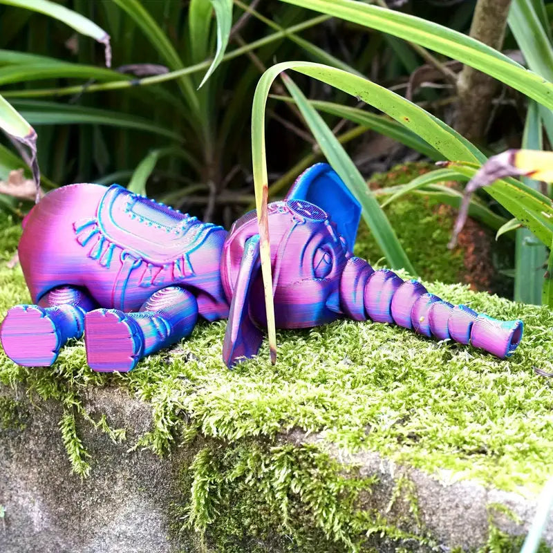 Adorable Multi Coloured Flexi Articulated Elephant