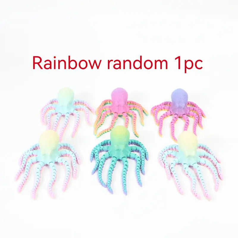 Flexi Articulated Octopus 7.28in 18.5cm Purple