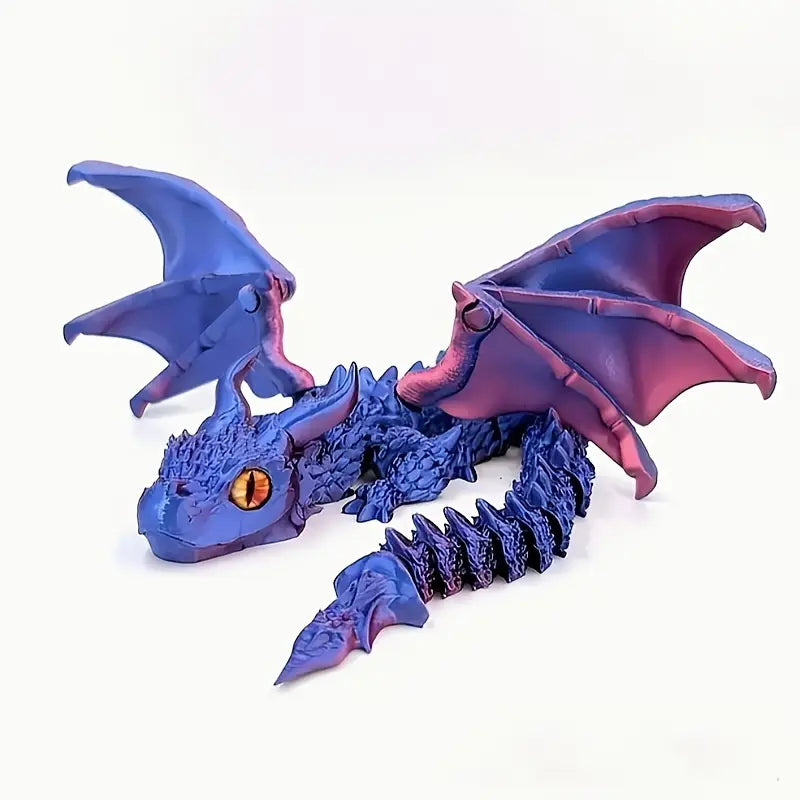 Flexi Articulated Winged Dragon Rainbow 24cm 9.45in