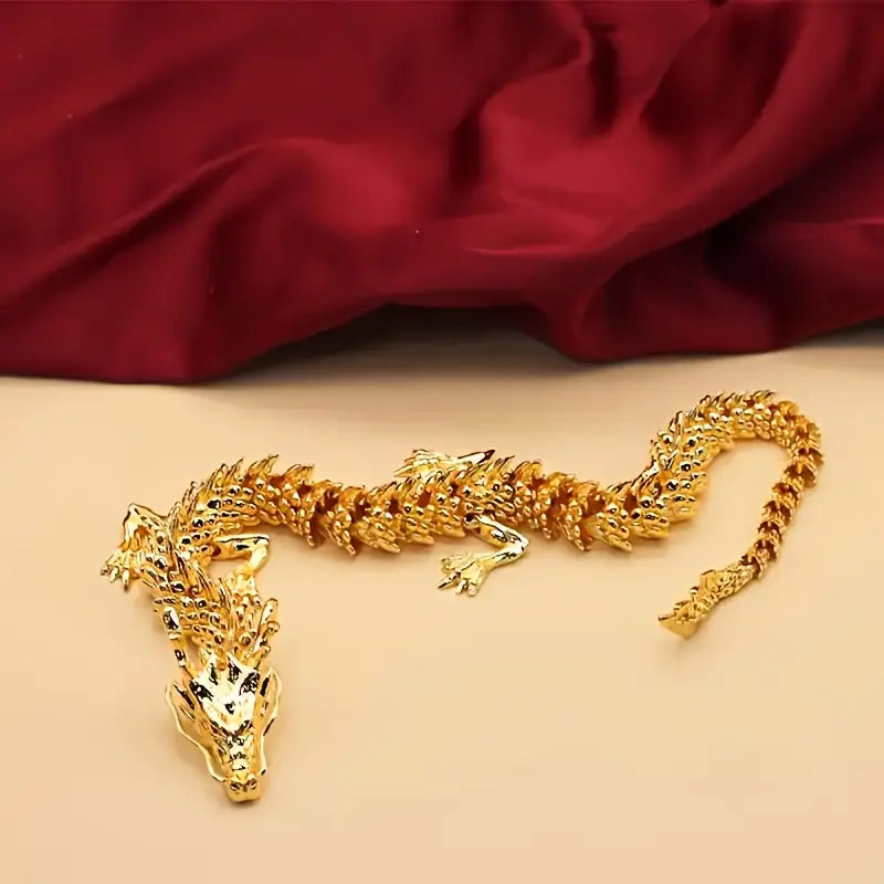 Flexi Articulated Dragon Golden 30cm 11.81in