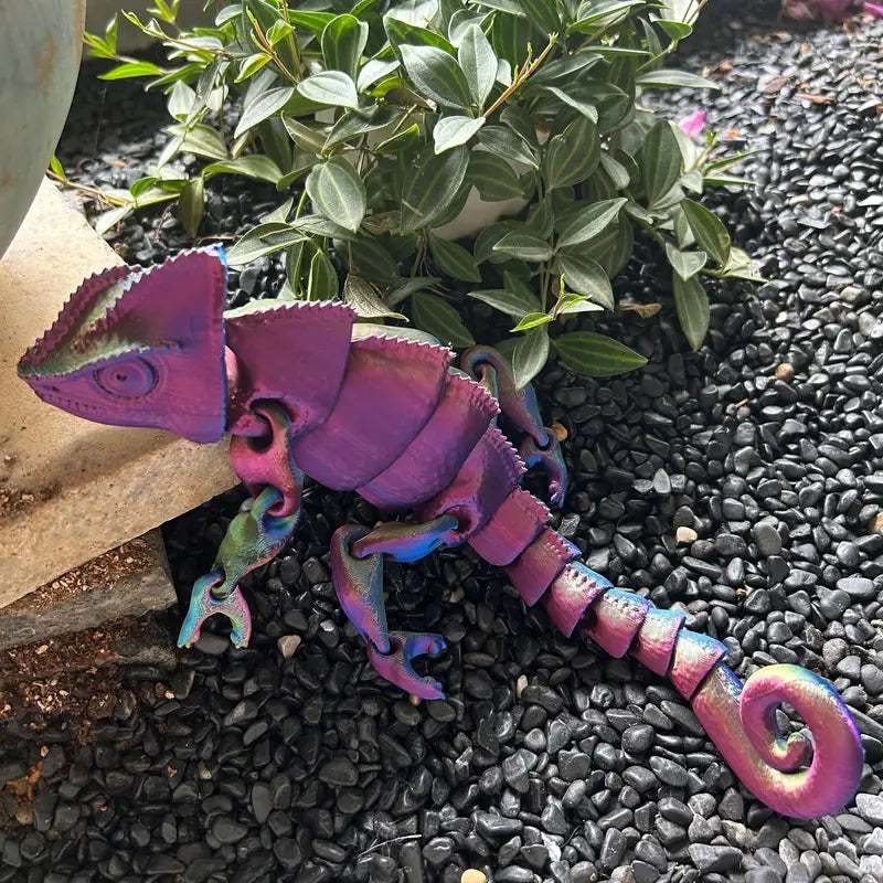 Fun Multi Coloured Flexi Articulated Chameleon