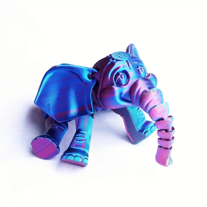 Adorable Multi Coloured Flexi Articulated Elephant