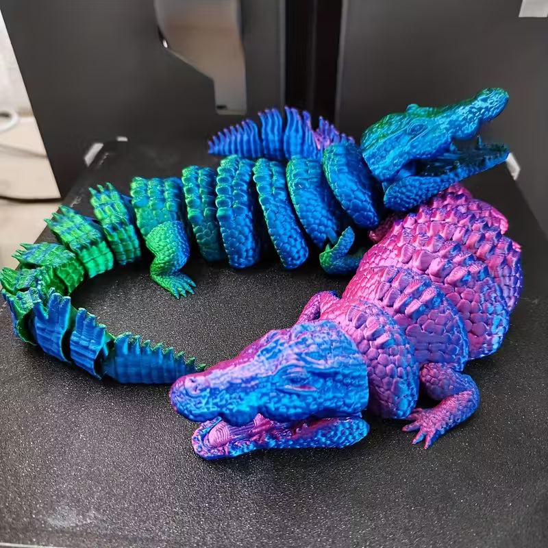Flexi Articulated Multi Coloured Crocodile