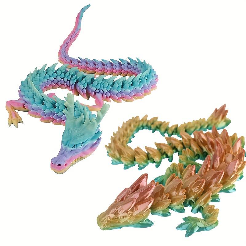 Large Flexi Articulated Dragon Laser black 30cm 11.81in
