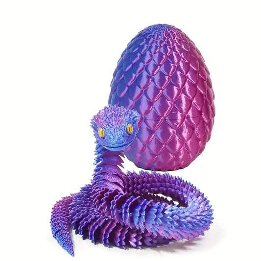 Flexi Articulated Snake and Egg Purple 30cm 11.81in