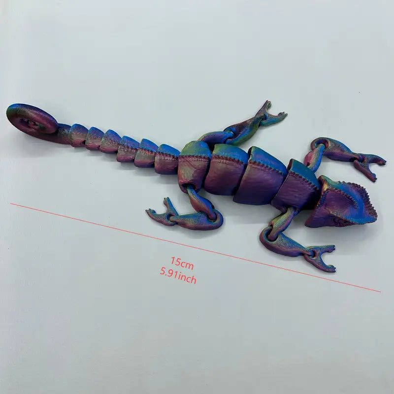 Fun Multi Coloured Flexi Articulated Chameleon