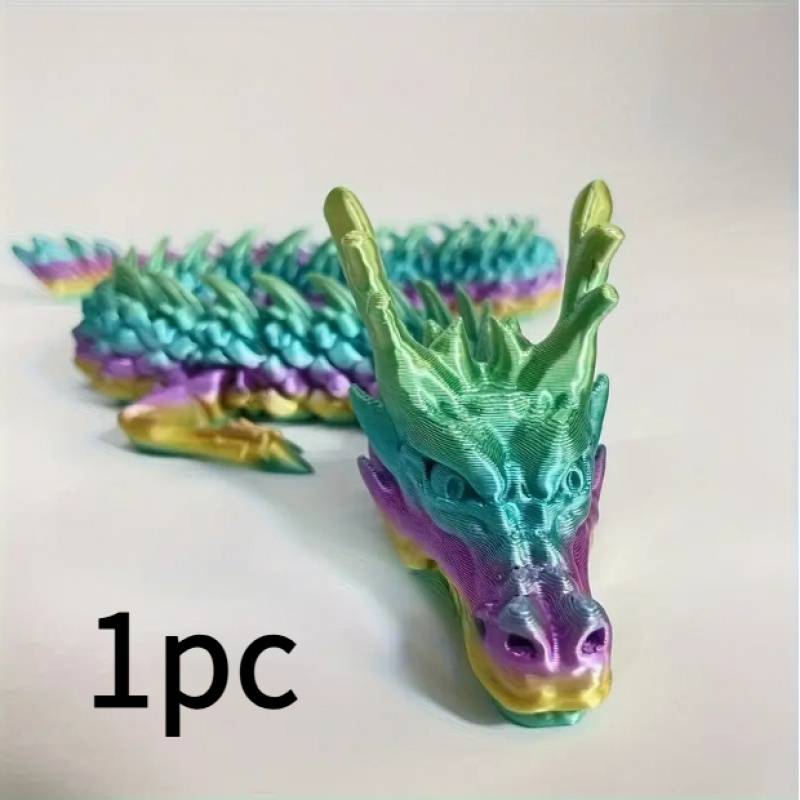 Large Flexi Articulated Dragon Laser black 30cm 11.81in