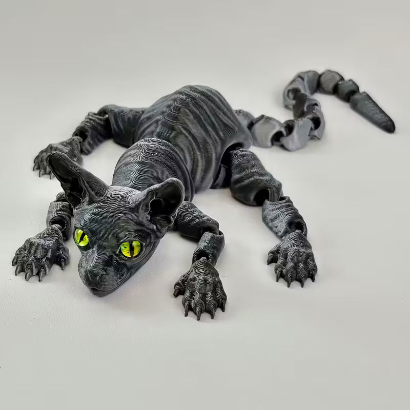Flexi Articulated Sphinx Cat 9.06in 23cm Blue Violet