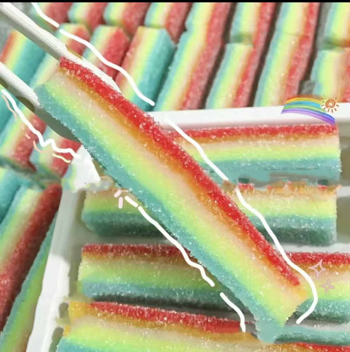 Rainbow Candy Strip Squishy