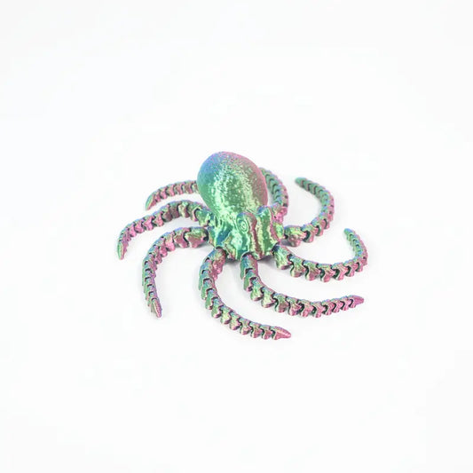 Flexi Articulated Octopus 7.28in 18.5cm Pink Blue