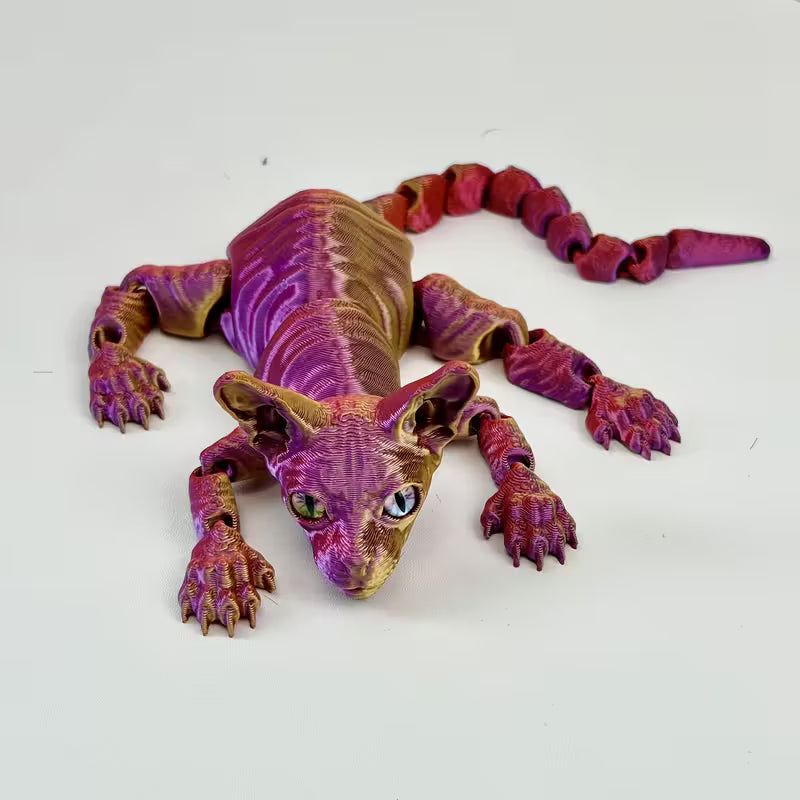 Flexi Articulated Sphinx Cat 9.06in 23cm Blue Violet