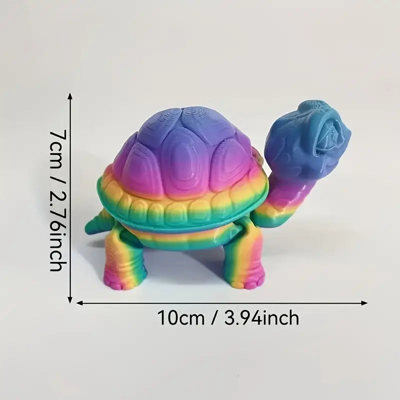 Flexi Multicoloured articulated turtle with secret storage