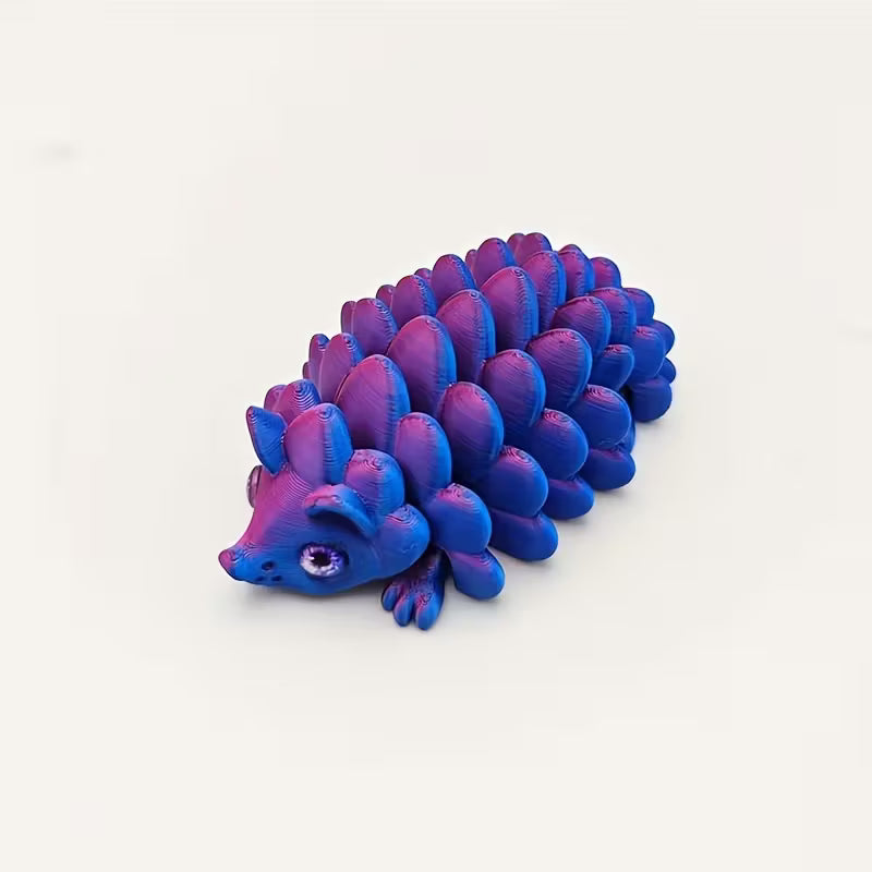 Flexi Articulated Hedgehog Red Blue Green