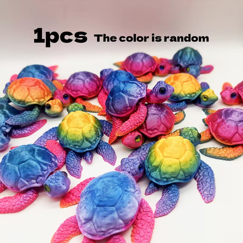 Flexi articulated multi coloured turtle