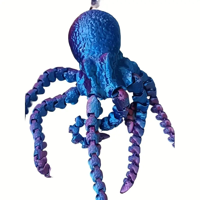 Flexi Articulated Octopus 7.28in 18.5cm Purple