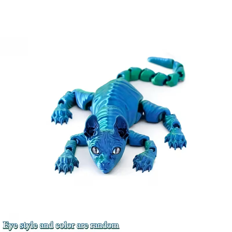 Flexi Articulated Sphinx Cat 9.06in 23cm Blue Violet