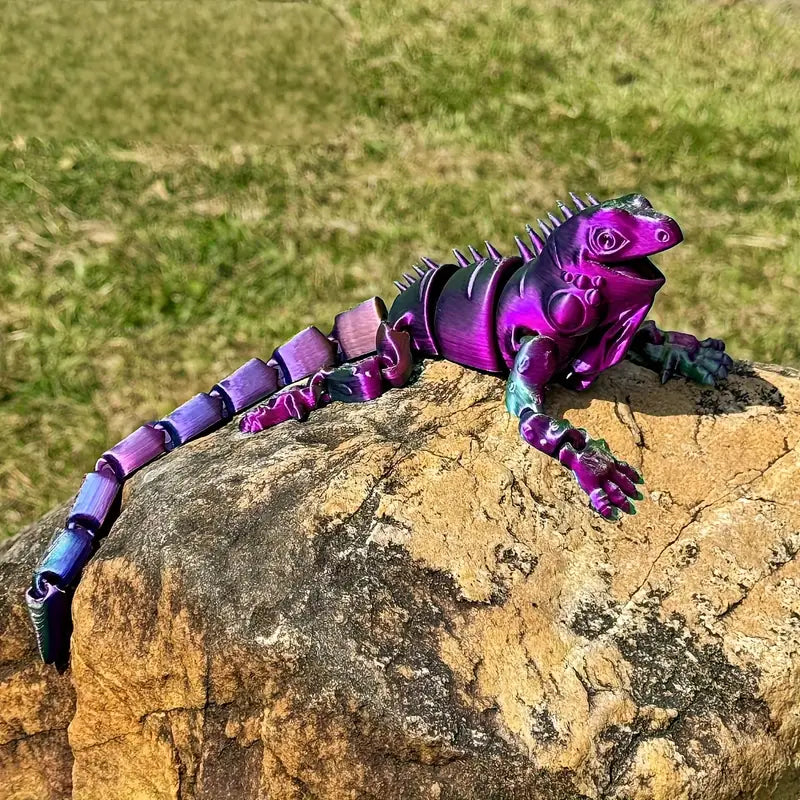 Multi Coloured Flexi Articulated Iguana Lizard