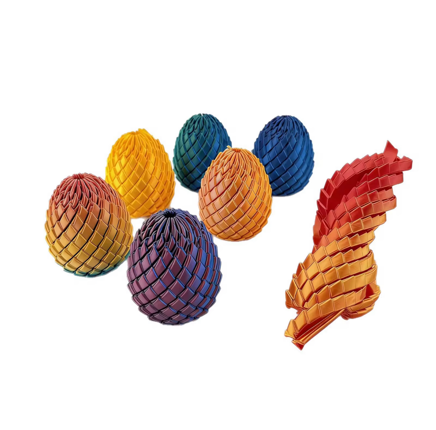 3d articulated small fidget eggs