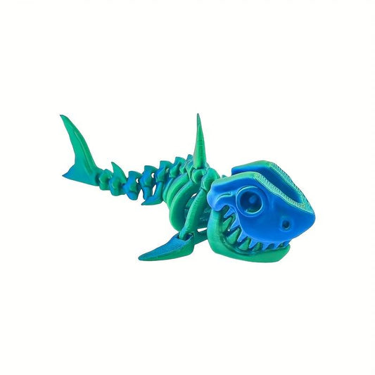 Flexi Articulated Multi coloured shark skeleton