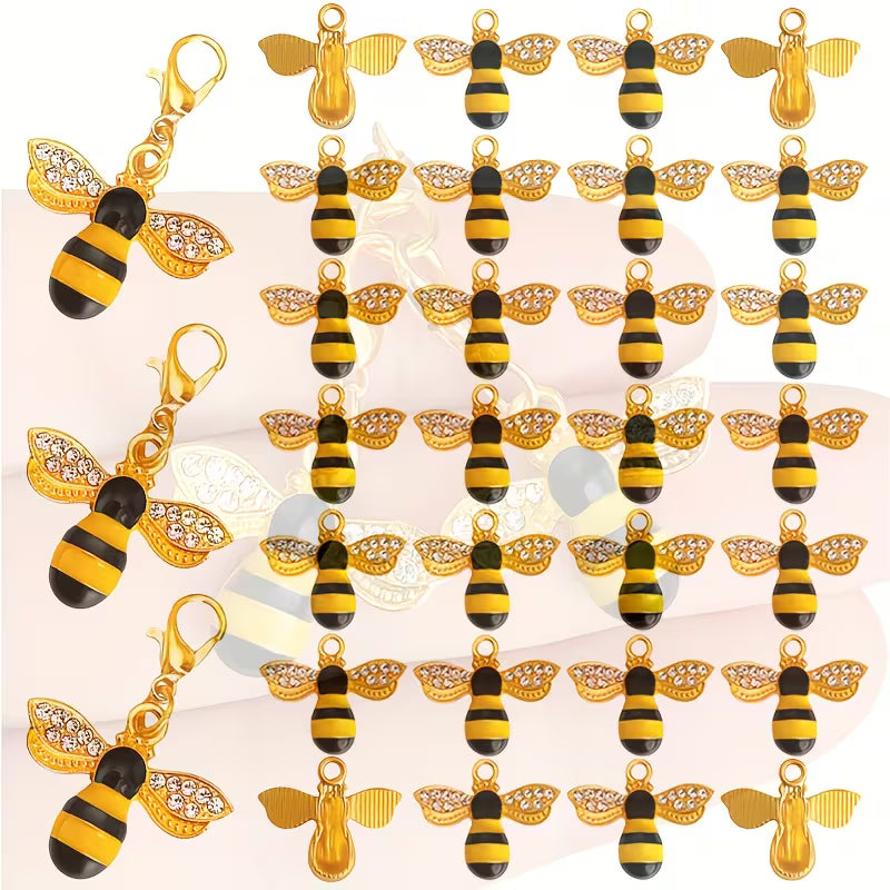 Rhinestone Bee Charm