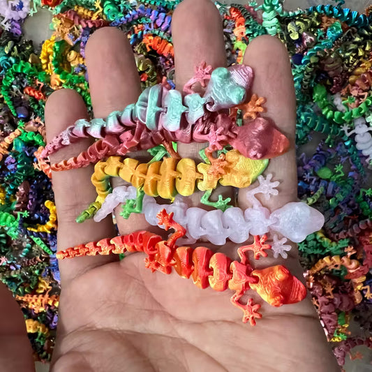 Flexi Mini Geckos 9cm Multi Coloured