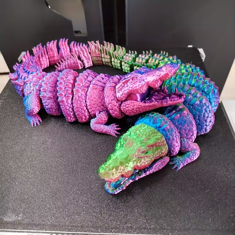 Flexi Articulated Multi Coloured Crocodile