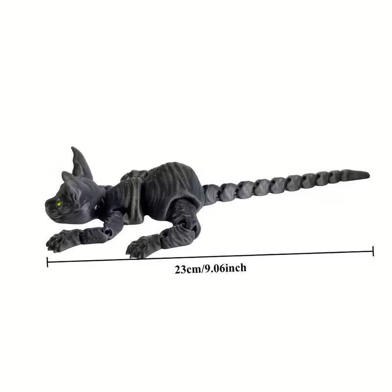Flexi Articulated Sphinx Cat 9.06in 23cm Blue Violet