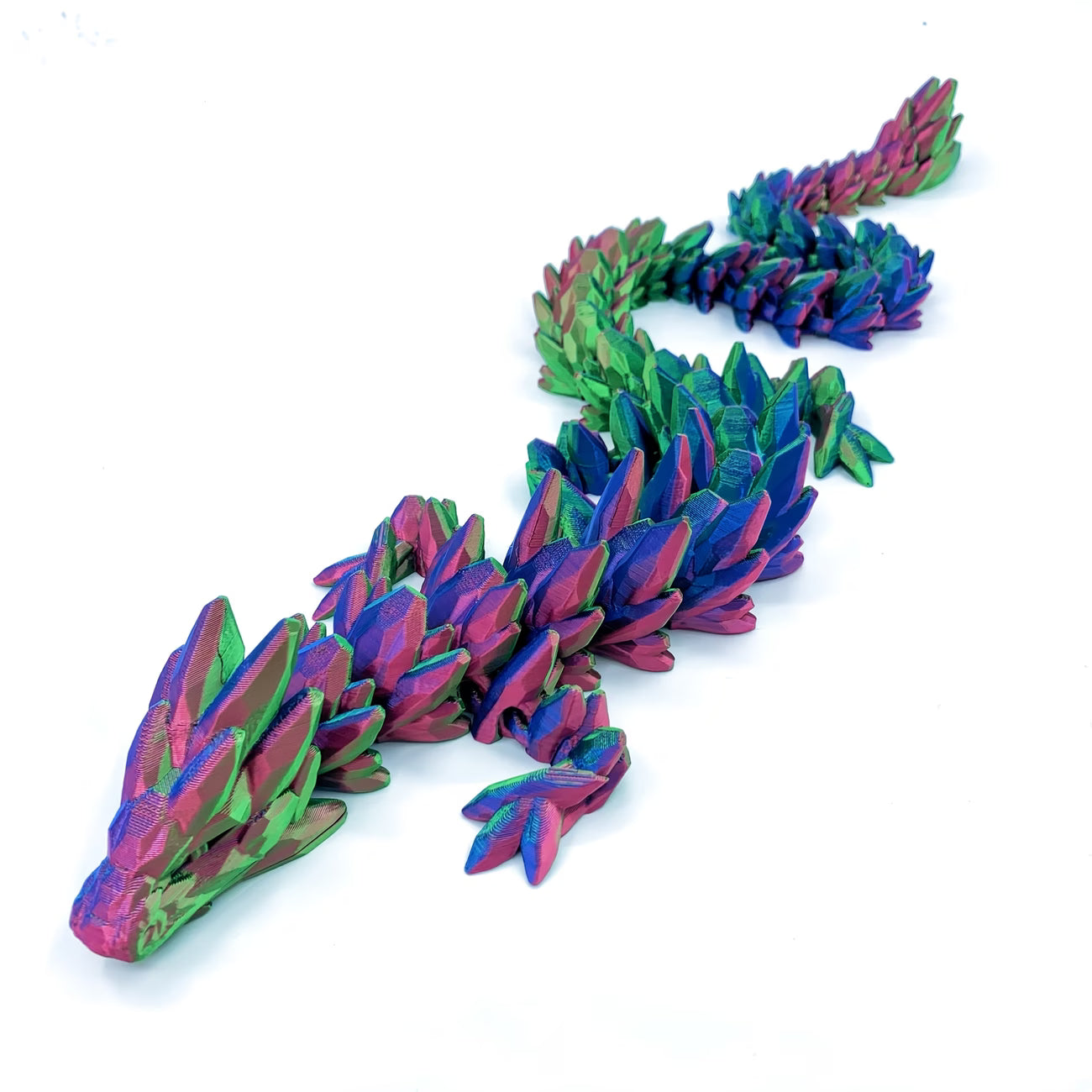3d articulated iridescent dragon