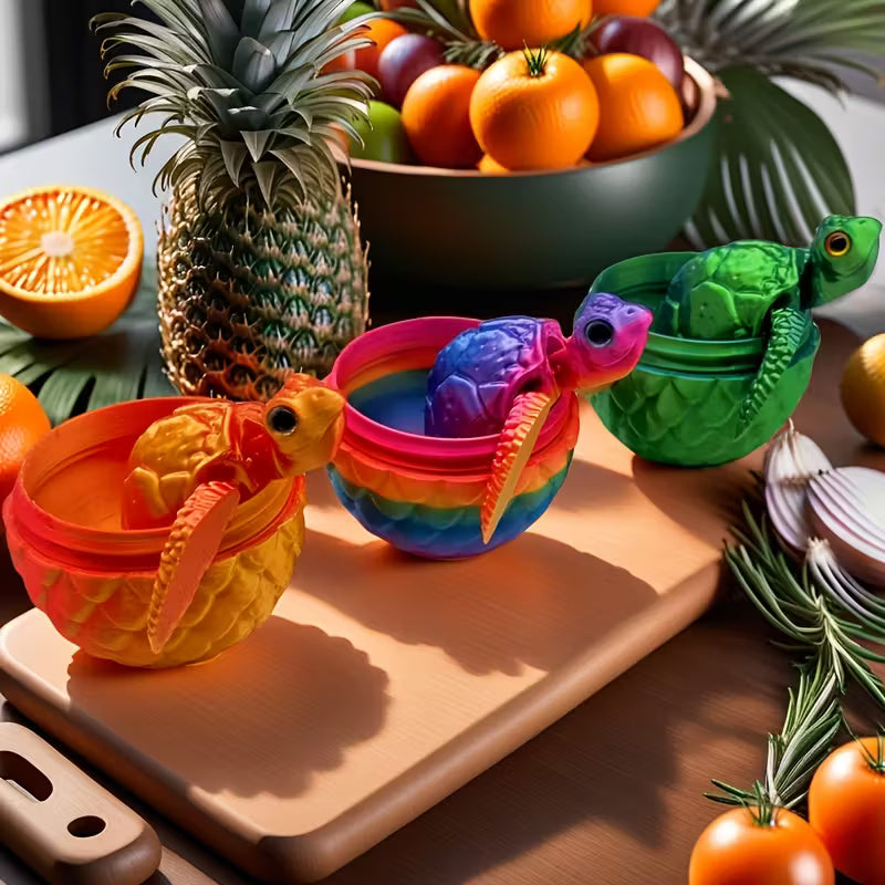Multi Coloured flexi Articulated Turtle and egg