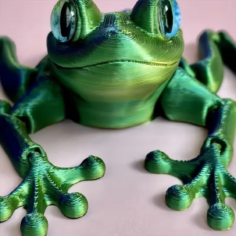 Flexi Articulated Frog Green 10cm 3.91in