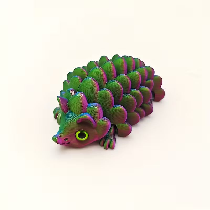 Flexi Articulated Hedgehog Red Blue Green