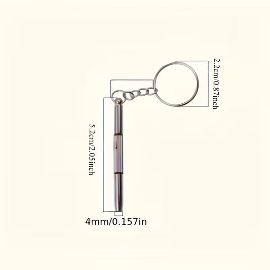 Glasses screwdriver keyring