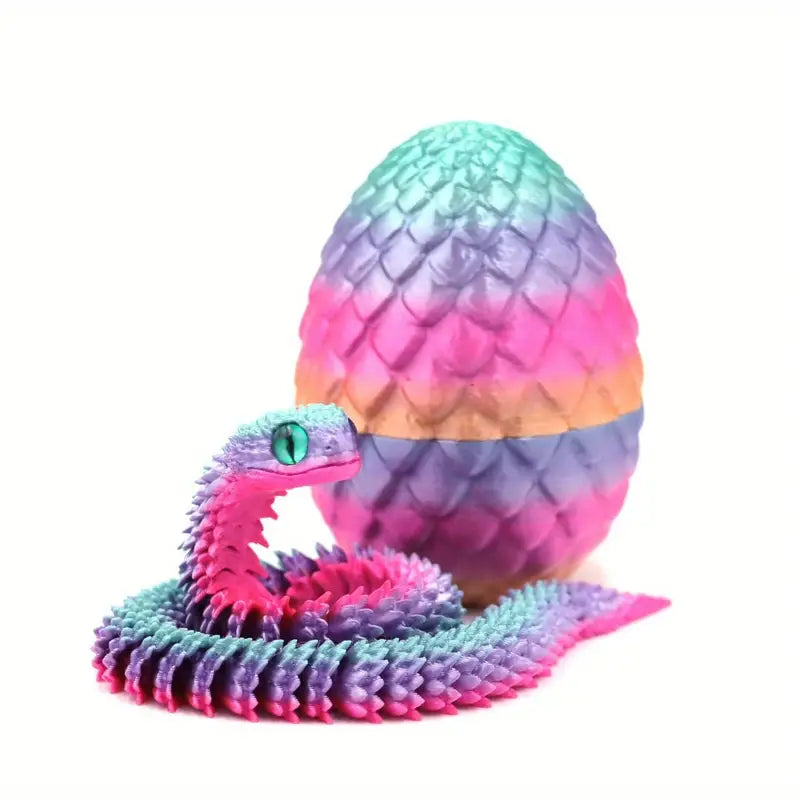 Flexi Articulated Snake And Egg 30cm 11.81in multicoloured