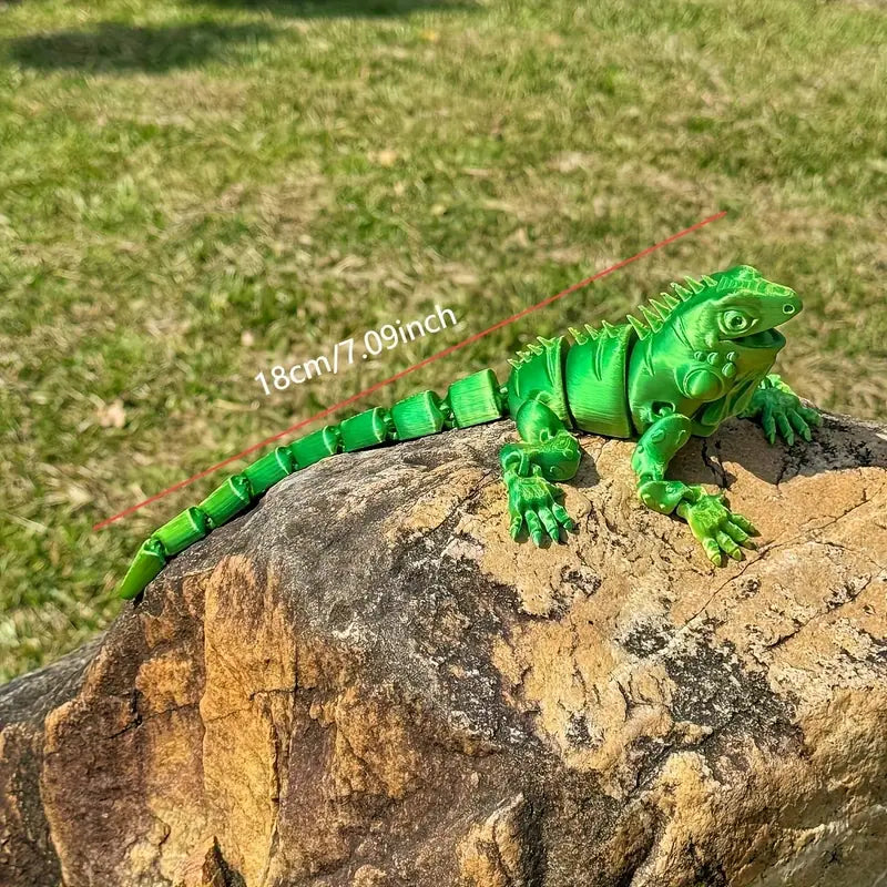 Multi Coloured Flexi Articulated Iguana Lizard