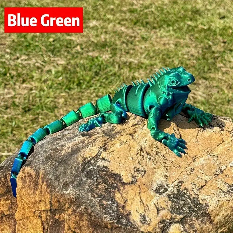 Multi Coloured Flexi Articulated Iguana Lizard