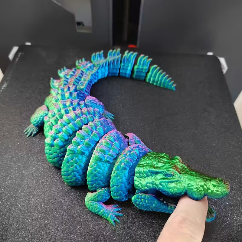 Flexi Articulated Multi Coloured Crocodile