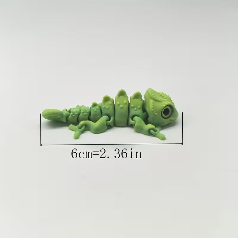 Flexi Articulated Baby Chameleon Multi Coloured 6cm
