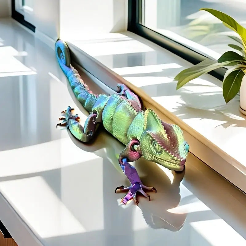 Fun Multi Coloured Flexi Articulated Chameleon