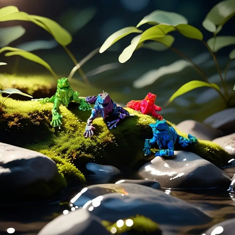 Flexi Articulated Iguana Red/Blue 18cm 7.09in