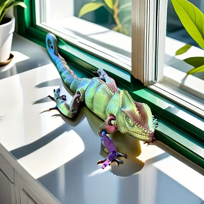 Fun Multi Coloured Flexi Articulated Chameleon